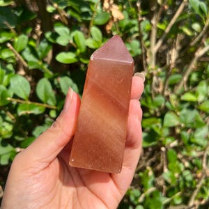 90mm / 230grams AAA Honey Calcite Tower, Hone Calcite Stone, Crystal Tower, Honey Tower, Honey Calcite, Honey Calcite Gemstone