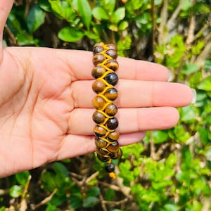 Tiger Eye Bracelet, Adjustable Crystal Bracelet, Tiger Eye Double Bracelet, Tiger Eye Healing Stone, Free Organza Pouch.