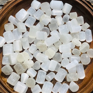 Selenite Tumble Rocks, Selenite Quartz Pocket  Stone, Crystal Tumble Rocks, High Quality.