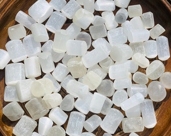 Seleniet Tumble Rocks, selenietkwarts zaksteen, Crystal Tumble Rocks, hoge kwaliteit.