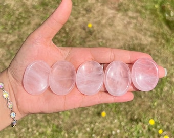 Rose Quartz Worry Atone Stones, Rose Quartz Pocket Stone, Handcrafted crystals, High Quality.