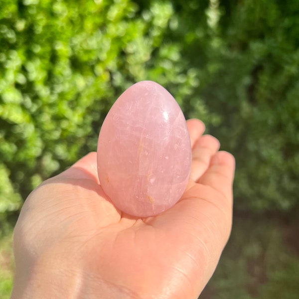 55mm Large Rose Quartz Crystal Egg, natural stone, Crystal Egg, Rose Quartz Crystal