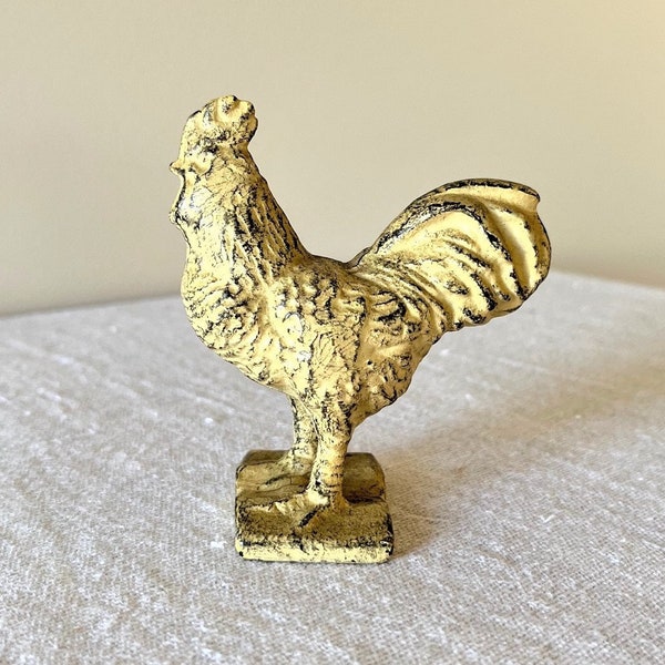 Cast Iron Rooster Figurine