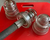 Vintage Dominion Clear Glass Insulators 42