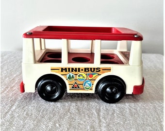 Teaching No Fisher-Price Mini-bus Full of Little People 1969 Mini-bus With White Top Near Mint Condition 141 Add to Your Set