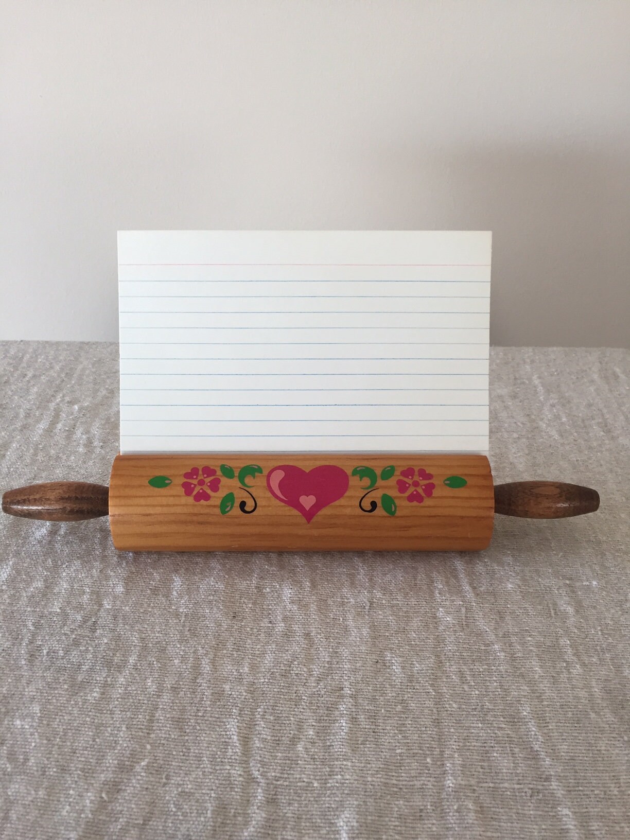 Vintage Recipe Holder Rolling Pin Vintage Recipe Holder Etsy