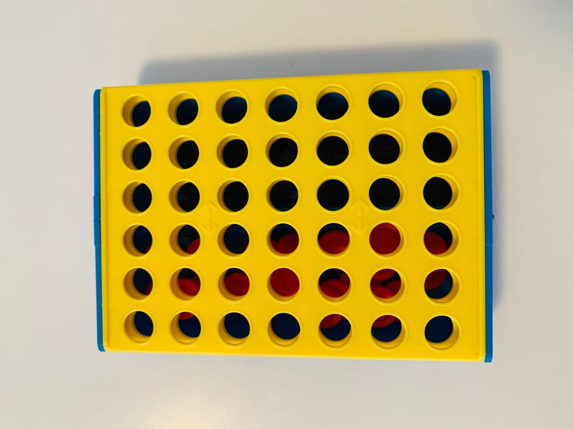 Vintage Connect Four Travel Size Vintage Board Game Etsy