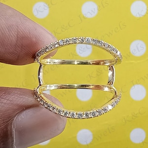 Moissaniet-ringversterker: Diamond Eternity-band, 14k goud
