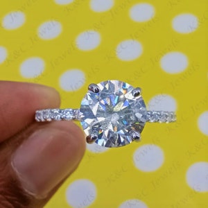 Moissanite Wedding Ring, Diamant versteckter Halo-Verlobungsring, Jubiläumsgeschenk für Frauen, zertifizierter Moissanite Ring