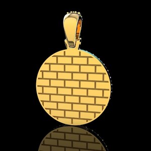 Moissanite Löwengesicht Anhänger 14K Vergoldete King of Courage Moissanite Halskette Bild 2