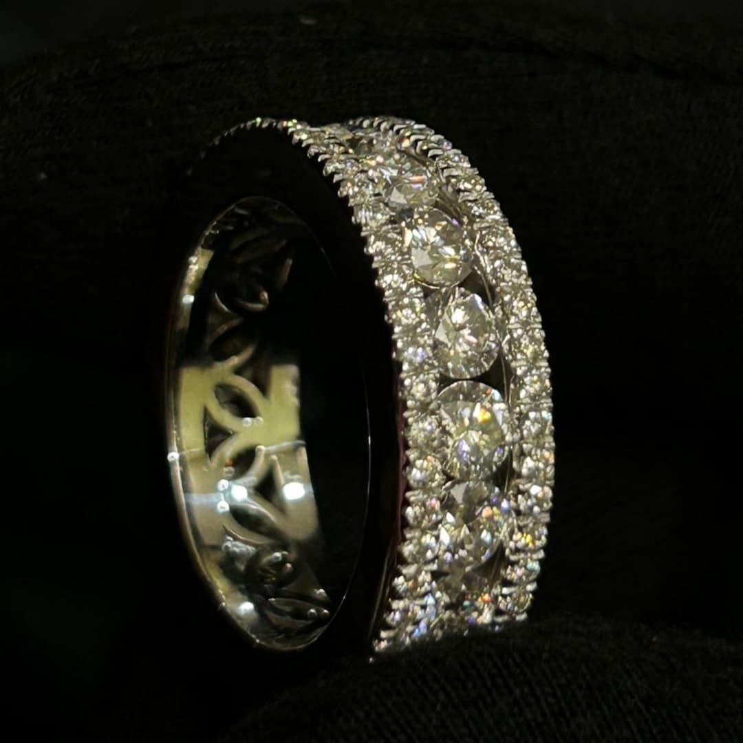 Mens Moissanite Eternity Band 14K Gold Plated Wedding Ring Husband ...
