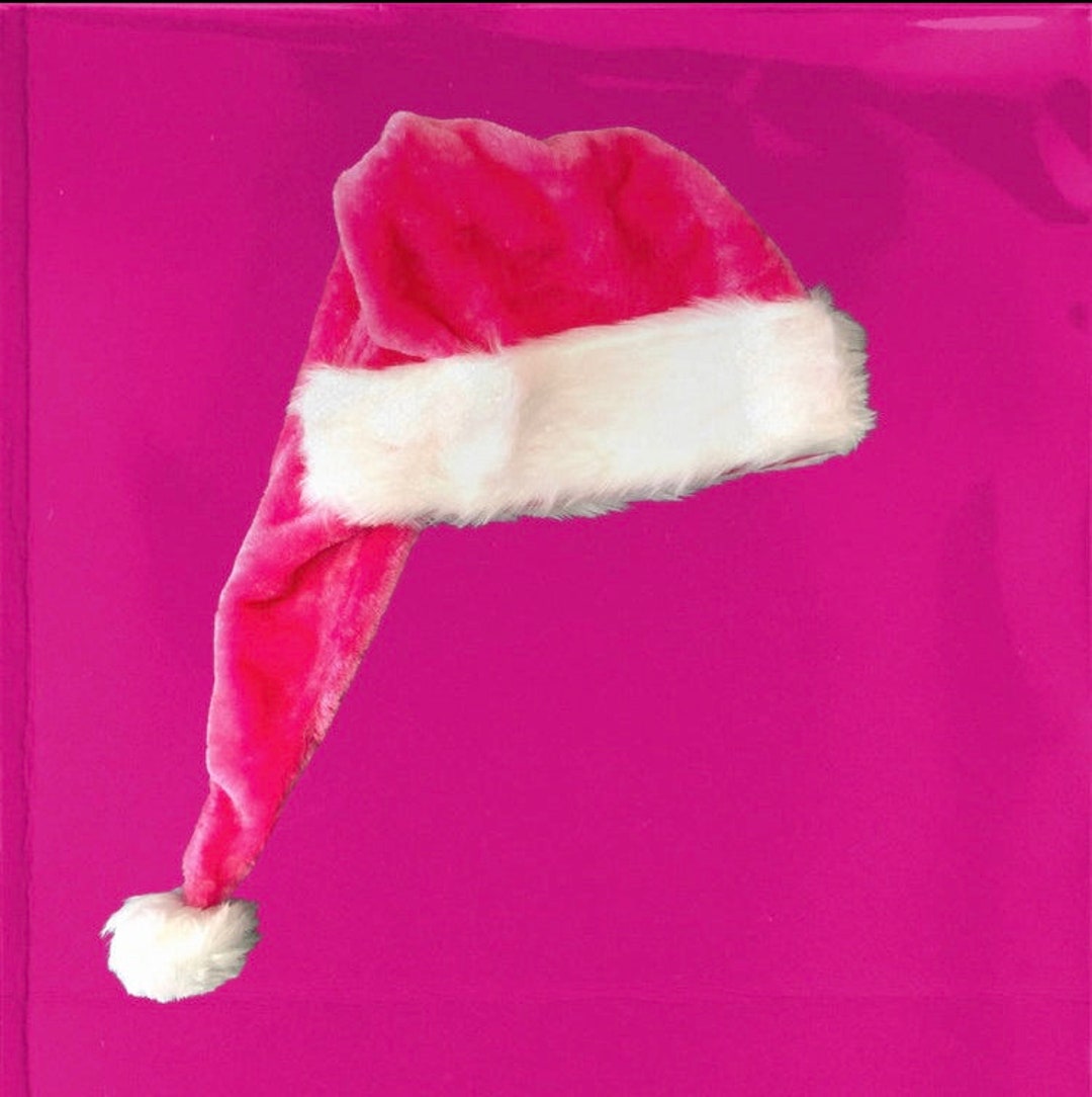 Pink Santa Hat Pink Emo Santa Hat Pink Christmas Hat Emo Etsy UK