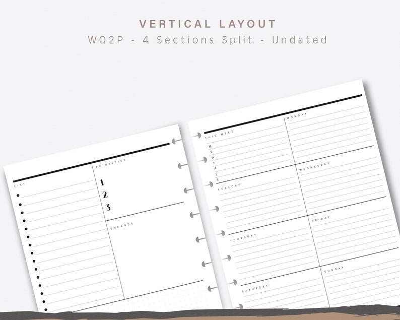 CLASSIC HAPPY PLANNER Printable Undated Dashboard Layout Etsy