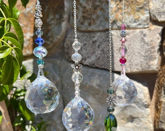 Crystal Sun Catchers, Spring flowers, Prisms, Rainbow makers,