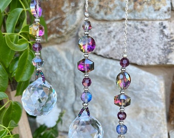 Crystal Sun Catcher, Window Rainbow Makers, Prism, boho, Car Charm, New Driver.