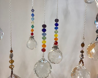 Chakra Sun Catcher, Prism, Rainbow Maker, rearview mirror