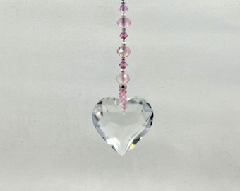 Heart Sun Catcher, Rainbow Maker, Prisms, Home Decor.