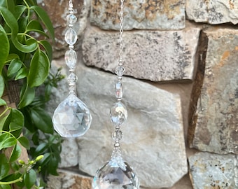 Crystal Sun Catcher, Clear window hanging, Prism makers, Home decor