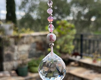 Breast Cancer Awareness, Crystal Sun catcher,  Rainbow Maker, Prisms, Home Decor