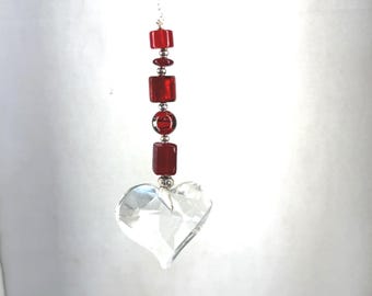 Heart Sun Catcher, Rainbow Maker, Prisms, Home Decor.