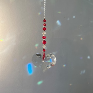 Heart Sun Catcher, Rainbow Maker, Prisms, Home Decor.