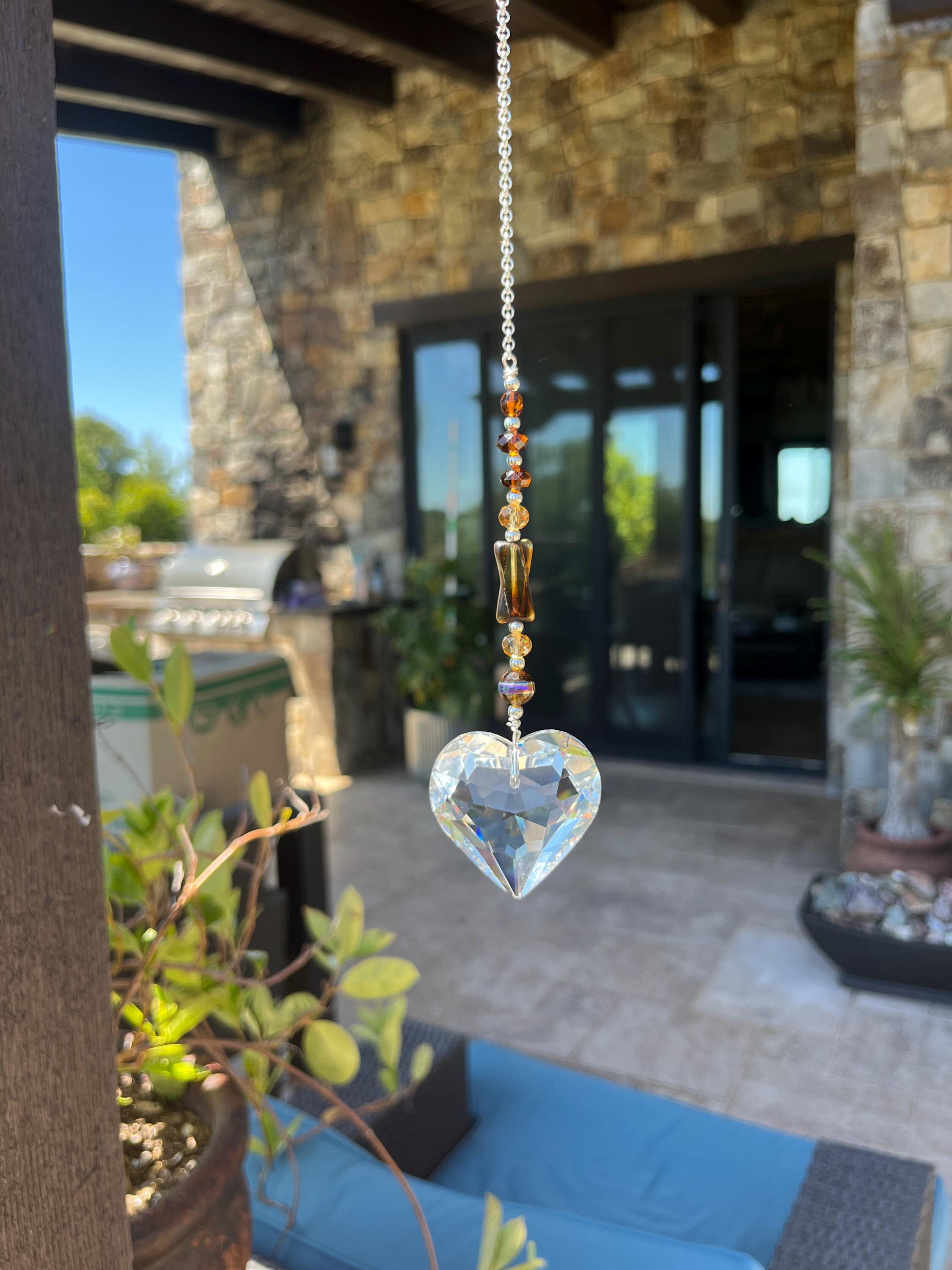 Heart Sun Catcher, Rainbow Maker, Prisms, Home Decor.