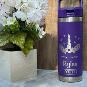 Personalized laser engraved kids yeti jr rambler cups
