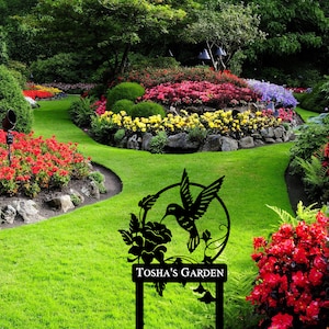 Hummingbird  Personalized Garden Sign