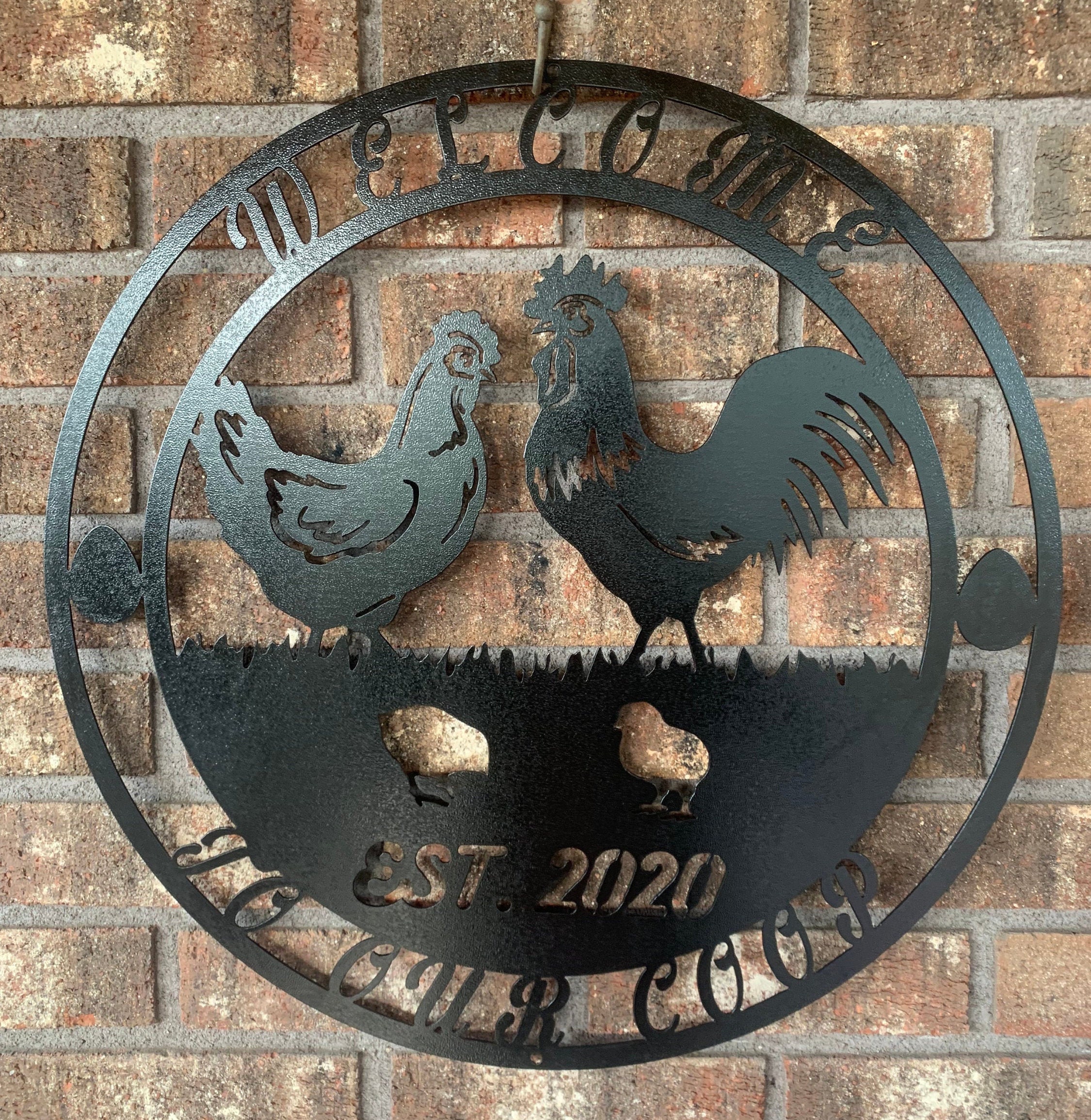 Personalized Chicken Coop Sign Etsy