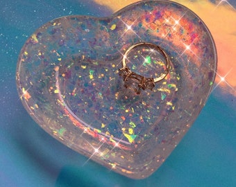 Sailor Moon Inspired Heart-Shaped Resin Trinket/Ring Dish