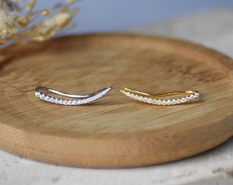 Sterling Silver Ear Crawler Ear Climber 'Sasha'