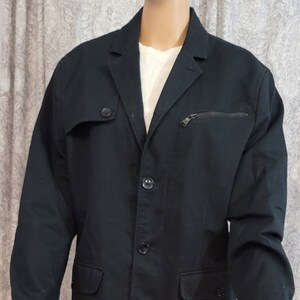 Vintage Express Military Style Large Black Jacket Blazer - PLEASE READ Detail Description for Condition Disclosures