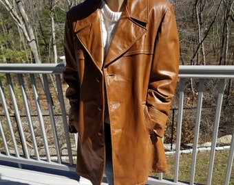 leather driving coat