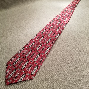 Stafford Silk Tie - Art Deco Design - PLEASE READ DESCRIPTION for Condition Note(s)
