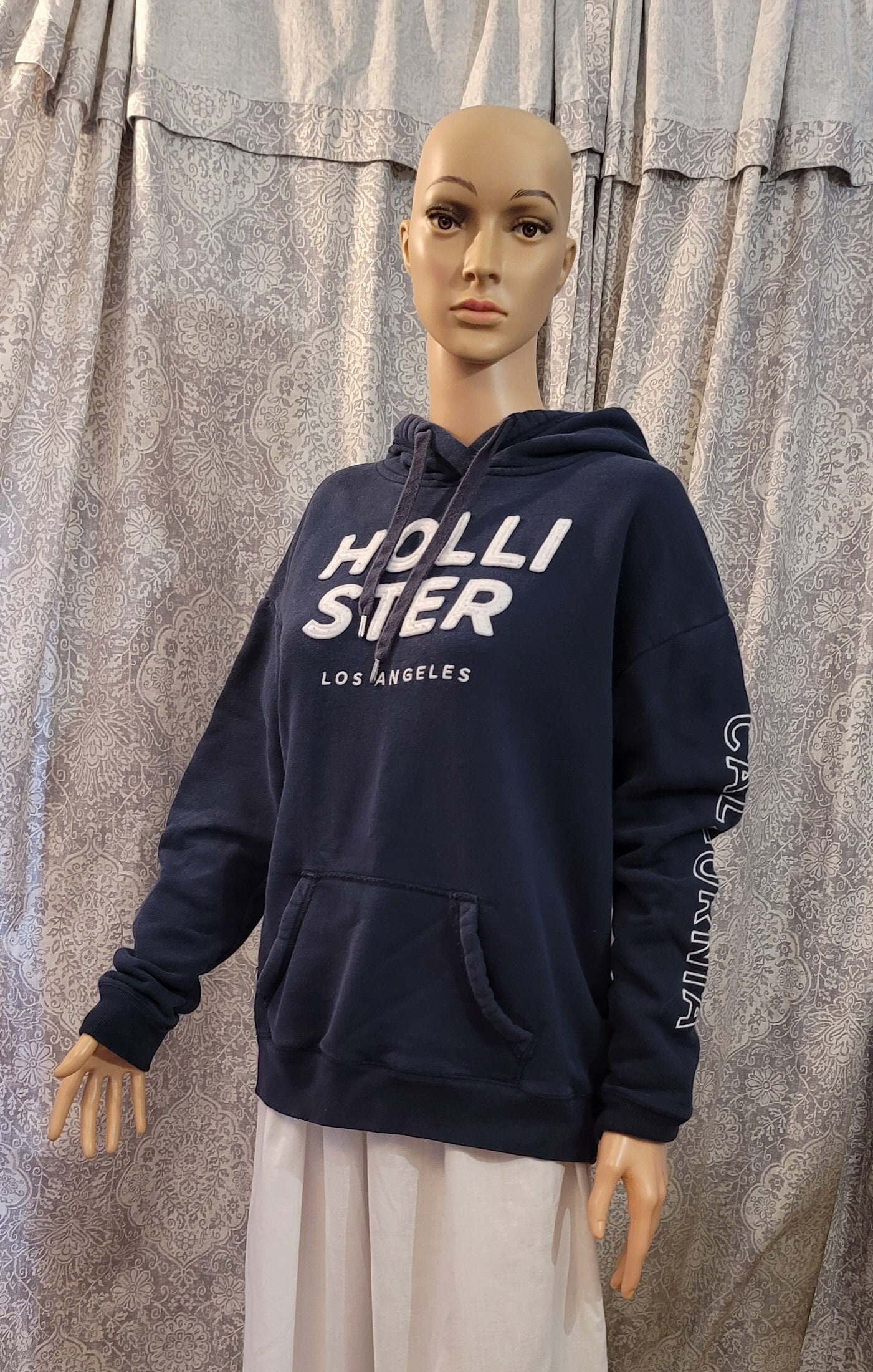 Hollister California Ca Vintage State Athletic Navy Style Long Sleeve T- Shirt - Monsterry