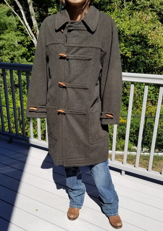 Lodenfrey Grey-Green Wool Trench