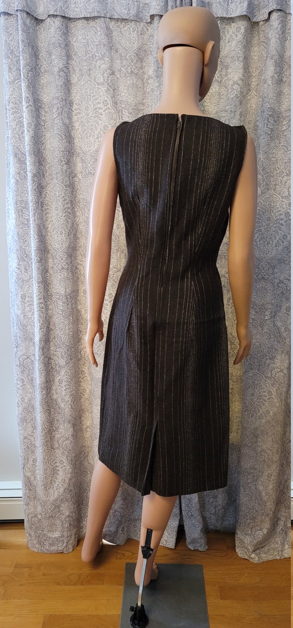 Vintage 1950 Brown Wool Dress Abby Michael Ltd by… - image 4