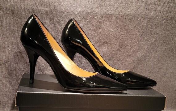 Talbots Black Patent Leather High Glass 