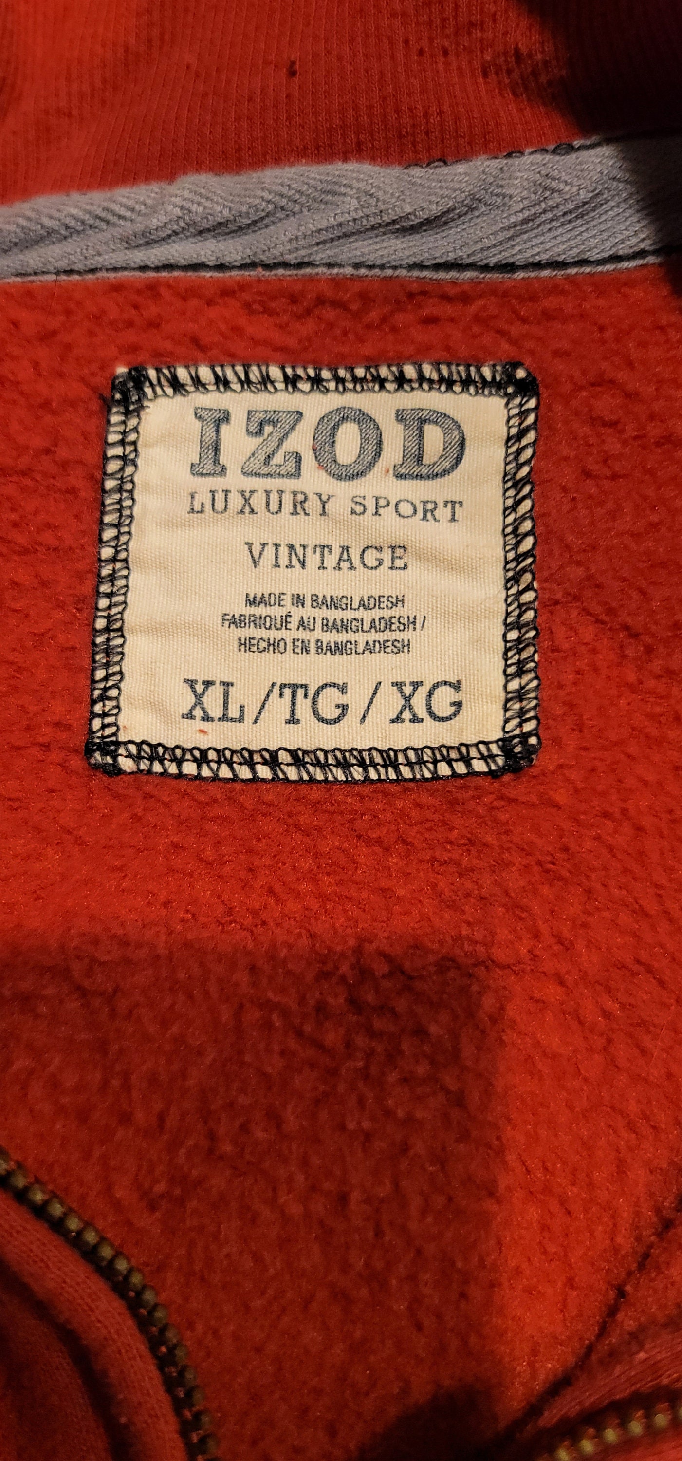 IZOD Luxury Sport Vintage XL Red 3/4 Zipper Pullover Sweatshirt - Etsy
