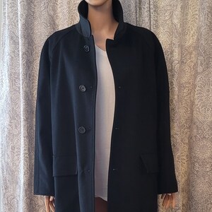 Reversible Black Jacket - Wool or Wool Blend and Rain Wind