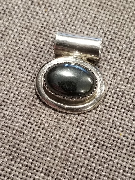 Bague Vintage En Argent Sterling 925 Avec Hématite - Taille 54, Occasion