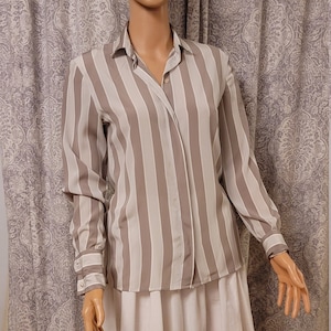 Jones New York Striped Long Sleeve Shirt Size 4