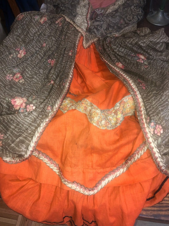 Antique 1920s dress, 18th century historic costum… - image 10