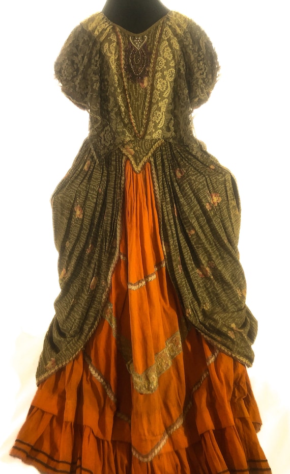 Antique 1920s dress, 18th century historic costum… - image 1