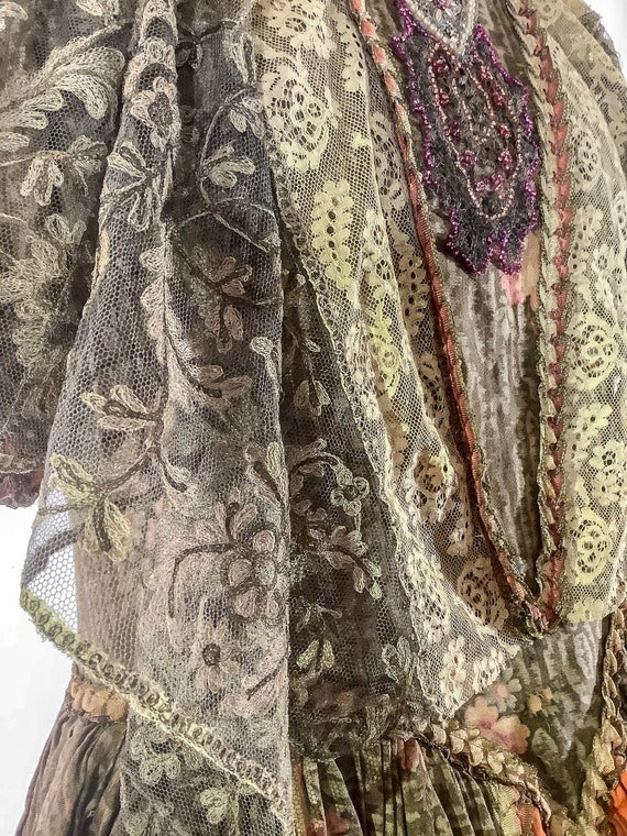 Antique 1920s dress, 18th century historic costum… - image 5