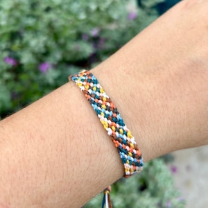Custom Plaid Friendship Bracelet: Handmade Woven String Boho Bracelet