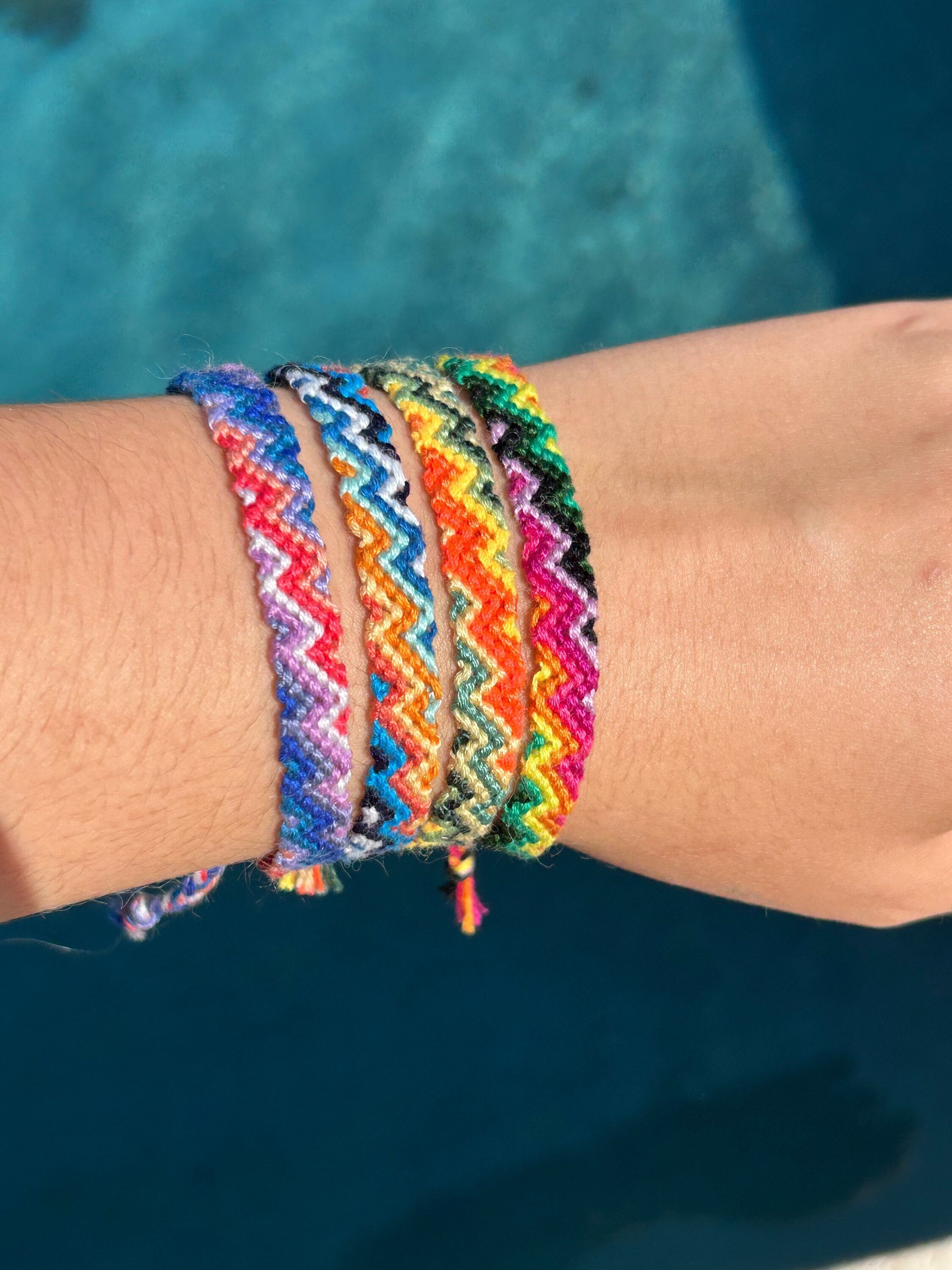 Custom Knotted Friendship Bracelet: Adjustable Macrame Boho 