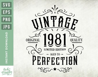Download Vintage 1981 Svg Etsy