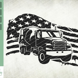 US Mixer Truck Svg File, Concrete Mixer truck Svg, Truck Driver svg, Mixer Truck Clipart, Cement Mixer Truck svg, Construction Truck, Truck