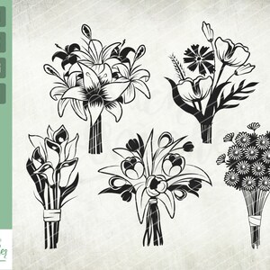 Flower bouquet Bundle svg, Flower svg, Valentines svg, Floral svg, Flower arrangement svg, Blossom svg, Plant svg, Petal svg, Bouquet svg